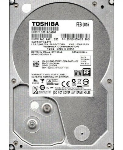 1 TB Toshiba Desktop Hard disk drive (HDD)