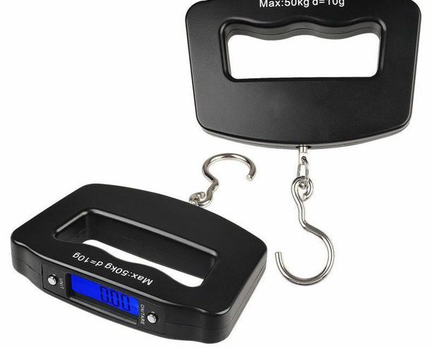 Portable pocket electronic hanging luggage scales