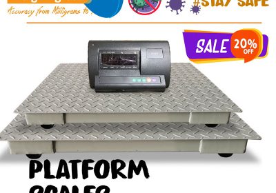 Platform scale with LCD display indicator