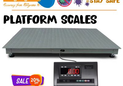 Durable heavy duty floor scale with foldable ramp