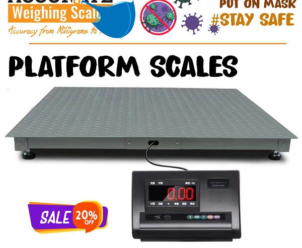 Durable heavy duty floor scale with foldable ramp
